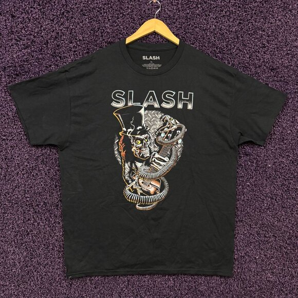 Slash Skeleton Snake Guitar Heavy Metal Rockstar T-Shirt XL - Picture 1 of 4